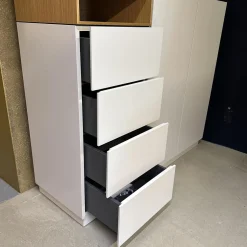 Schönbuch Kommoden & Sideboards|Sideboard Cosmo Lack Vanille 58 Basisfarbe Weiß Aufsatzregal Eiche Natur Geölt 12