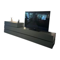 Interlübke Kommoden & Sideboards|Sideboard Cube Bold Mattlack M81 Bahia Grau Grün Griffmulde 082 Brüniert