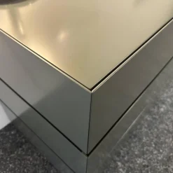 Interlübke Kommoden & Sideboards|Sideboard Cube Bold Mattlack M81 Bahia Grau Grün Griffmulde 082 Brüniert