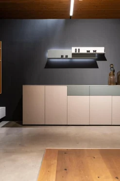 Interlübke Regale|Sideboard Cube Change Und Lilu Winkelregal Inklusive Beleuchtung Lack Muschel Und Lack Laguna