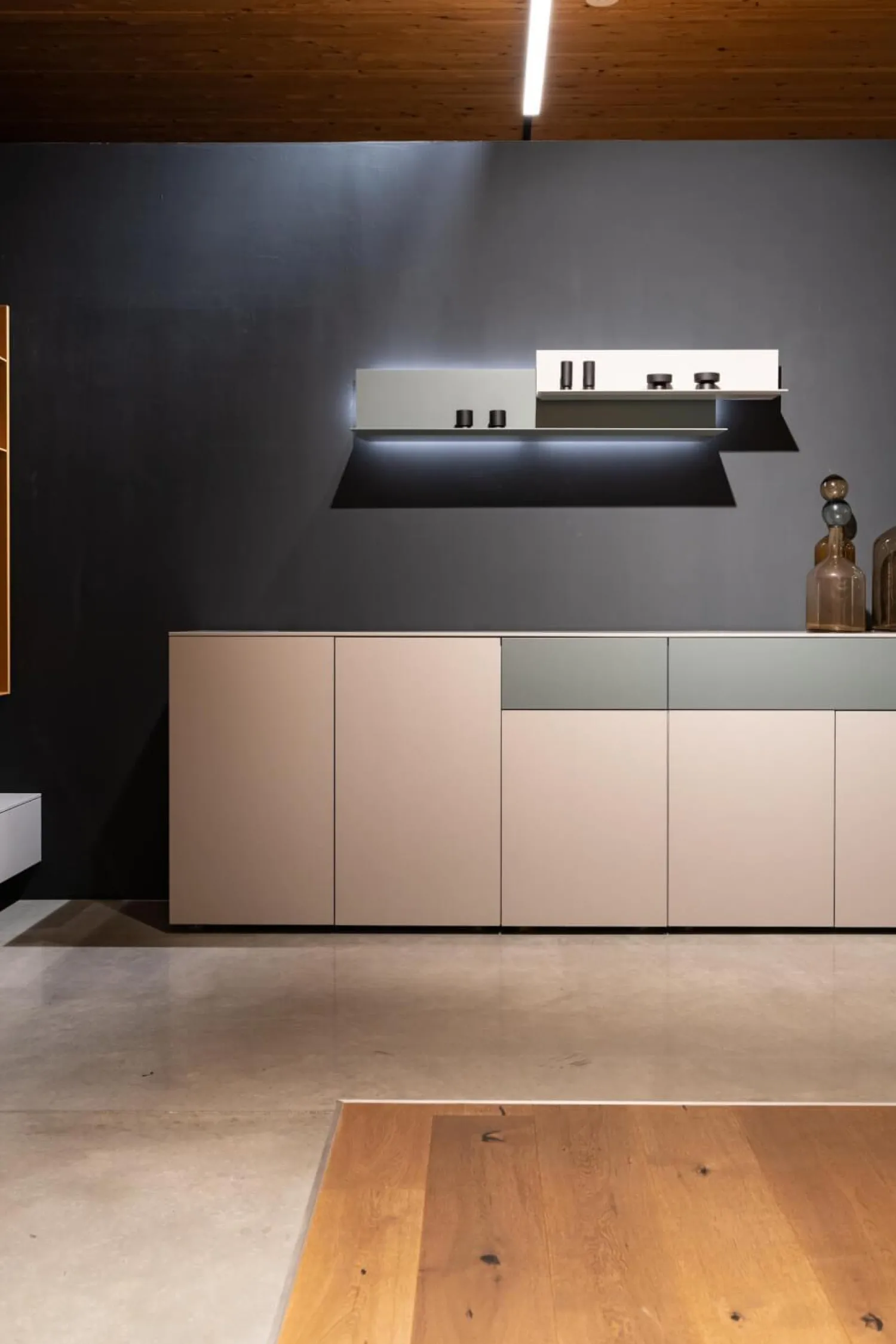 Interlübke Regale|Sideboard Cube Change Und Lilu Winkelregal Inklusive Beleuchtung Lack Muschel Und Lack Laguna