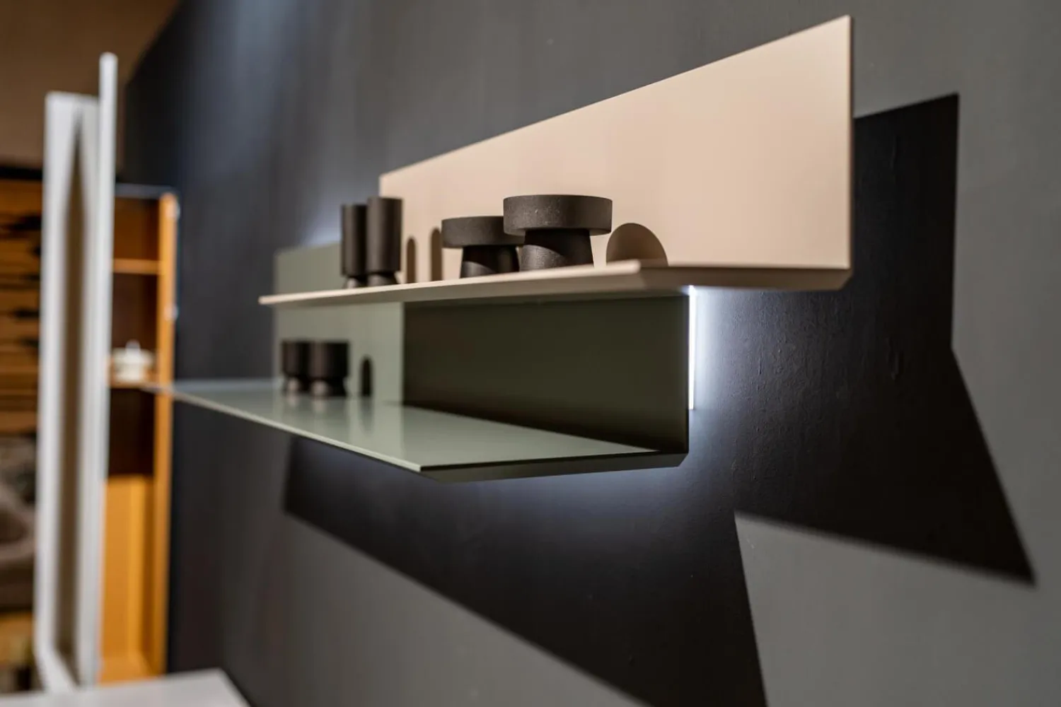 Interlübke Regale|Sideboard Cube Change Und Lilu Winkelregal Inklusive Beleuchtung Lack Muschel Und Lack Laguna