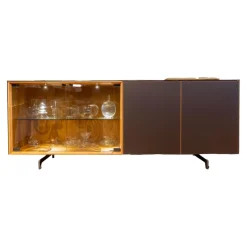 Team 7 Kommoden & Sideboards|Sideboard Cubus AC 65 Innen Buche Außen Eiche Glastüren Mit Touchbeschlag