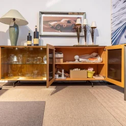 Team 7 Kommoden & Sideboards|Sideboard Cubus AC 65 Innen Buche Außen Eiche Glastüren Mit Touchbeschlag