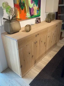 Team 7 Vitrinen & Highboards|Sideboard Cubus Eiche Wild Massiv Weiß Geölt Mit Soft Close Ohne Dekoration