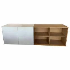 Piure Kommoden & Sideboards|Sideboard Edit Q Lack Weiß Matt Und Eiche Offwhite Gestell Kufen Schwarz
