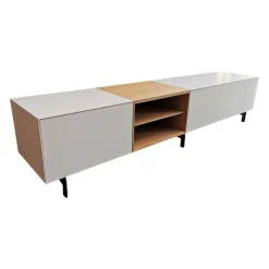 Piure Kommoden & Sideboards|Sideboard Edit Quick MDF Mattlack P01/P01 Weiß E08 Eiche