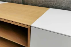 Piure Kommoden & Sideboards|Sideboard Edit Quick MDF Mattlack P01/P01 Weiß E08 Eiche