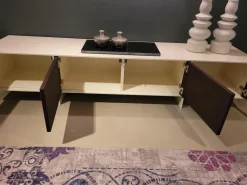 Bert Plantagie Wohnwände & Tv-Lowboards|Sideboard Face TV-Möbel Seidenglanz Weiß Dunkles Holz