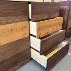 Scholtissek Kommoden & Sideboards|Sideboard Farn Astiger Nussbaum Natur Geölt Innen Birke Mit Einlage Rundum Eibe