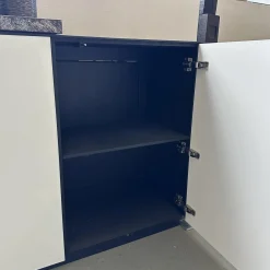 Scholtissek Kommoden & Sideboards|Sideboard Farn Front Glas 9010 Weiss Matt Außen Und Innern Schwarz Matt