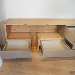 Forcher Kommoden & Sideboards|Sideboard Fineline Fichte Altholz Bianco Glas Farbe 408 Terra