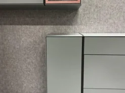 Hülsta Kommoden & Sideboards|Sideboard Fonis Lack Grün Rosa Metallgestell Strukturlack Anthrazit