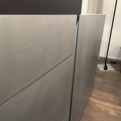 Interlübke Kommoden & Sideboards|Sideboard Jorel Esche Achat B73 Anthrazit Lackiert Und M21 Edelstahl Silvertouch Grau