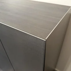 Interlübke Kommoden & Sideboards|Sideboard Jorel Esche Achat B73 Anthrazit Lackiert Und M21 Edelstahl Silvertouch Grau