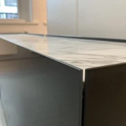 Interlübke Kommoden & Sideboards|Sideboard Jorel Glas Anthrazit Abdeckplatte Marmor Arabescato