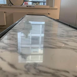 Interlübke Kommoden & Sideboards|Sideboard Jorel Glas Anthrazit Abdeckplatte Marmor Arabescato