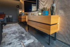 Interlübke Kommoden & Sideboards|Sideboard Just Cube Bold Nussbaum Canela Geölt E76 Abdeckplatte Mattglas