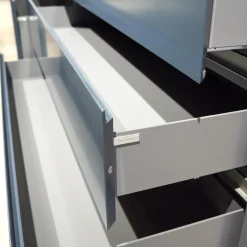 Interlübke Kommoden & Sideboards|Sideboard Just Cube Bold Lack Atlantic M82 Blau Und Winkelregalkombination Lilu Lack Atlantic M82 Blau