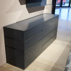 Interlübke Kommoden & Sideboards|Sideboard Just Cube Bold Lack Atlantic M82 Blau Und Winkelregalkombination Lilu Lack Atlantic M82 Blau