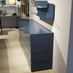 Interlübke Kommoden & Sideboards|Sideboard Just Cube Bold Lack Atlantic M82 Blau Und Winkelregalkombination Lilu Lack Atlantic M82 Blau