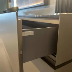 Interlübke Kommoden & Sideboards|Sideboard Just Cube Cold Lack Gold Metallic M09 Gold Abdeckplatte Stein Quarz Tropical Storm 064 Schwarz Weiß