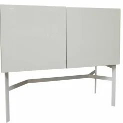 Interlübke Kommoden & Sideboards|Sideboard Just Cube Light Front Lack Hochglanz Kristallweiss M102 Gestell Matt Schneeweiß
