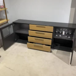 Musterring Kommoden & Sideboards|Sideboard Kara 61851 Lack Graphit Anthrazit Hochglanz Front Mit LED Beleuchtung