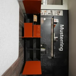 Musterring Kommoden & Sideboards|Sideboard Kara Frame Lack Ziegelrot Eiche Graphit mit Wandboard