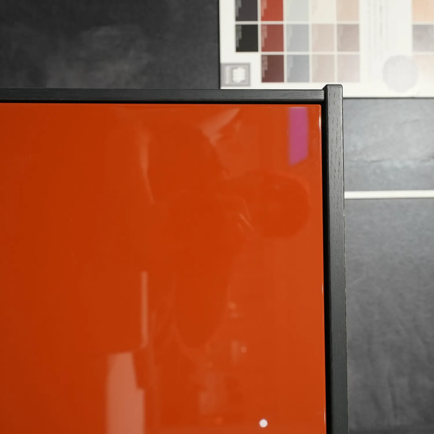 Musterring Kommoden & Sideboards|Sideboard Kara Frame Lack Ziegelrot Eiche Graphit mit Wandboard