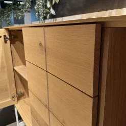 Scholtissek Kommoden & Sideboards|Sideboard Lina Knorrige Eiche Geölt Sockel Weiß