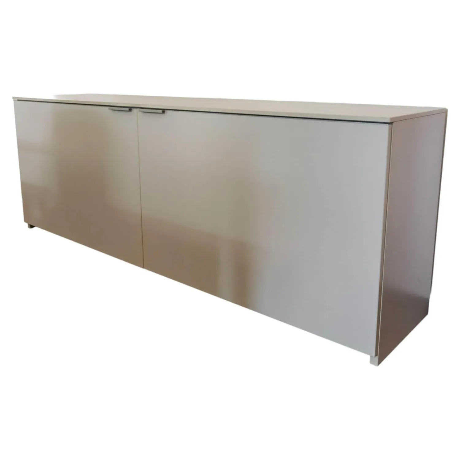 Vario Kommoden & Sideboards|Sideboard M9 Lack Premium Weiß Griff Aluminium Eloxiert Inklusive Einrichtungsset
