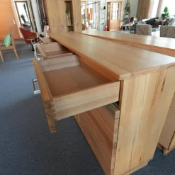 Eigene Herstellung Kommoden & Sideboards|Sideboard Massivholz Buchenholz Massiv Bügelgriffe Silberfarben