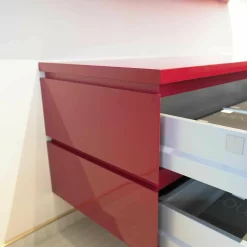 Interlübke Kommoden & Sideboards|Sideboard Mit 3er-Set Hängeboden Cube Rot