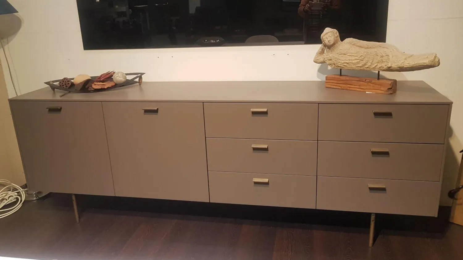 Lema Kommoden & Sideboards|Sideboard MLAF332 LT 40 Grey Velvet Grau