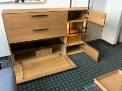 Wöstmann Kommoden & Sideboards|Sideboard Modell WM 1880 Wildeiche Massiv Soft Gebürstet