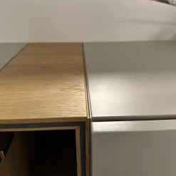 Hülsta Kommoden & Sideboards|Sideboard Neo Lack Seidengrau Akzent Natureiche Mit Offenem Glasfach