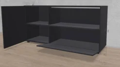 Piure Kommoden & Sideboards|Sideboard Nex Pur Lack 43 Coal Schwarz
