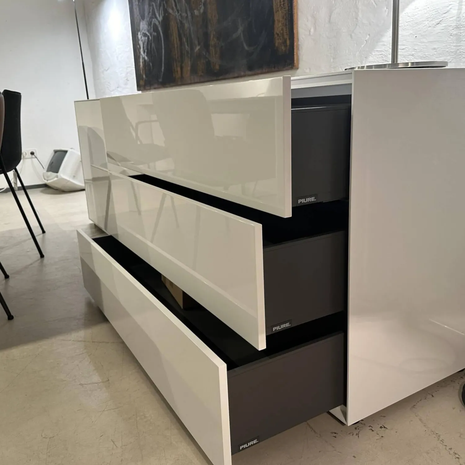 Piure Kommoden & Sideboards|Sideboard Nex Pure Box Lack Weiß Hochglanz