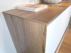 Nobilia Kommoden & Sideboards|Sideboard Nizza Front Lacklaminat 967 Alpinweiß Weiß Ultramatt Korpus Eiche Havanna Nachbildung