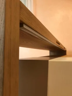 Hülsta Kommoden & Sideboards|Sideboard Now Spin Eiche Natura Metallgestell Lack Reinweiß Inklusive Beleuchtung