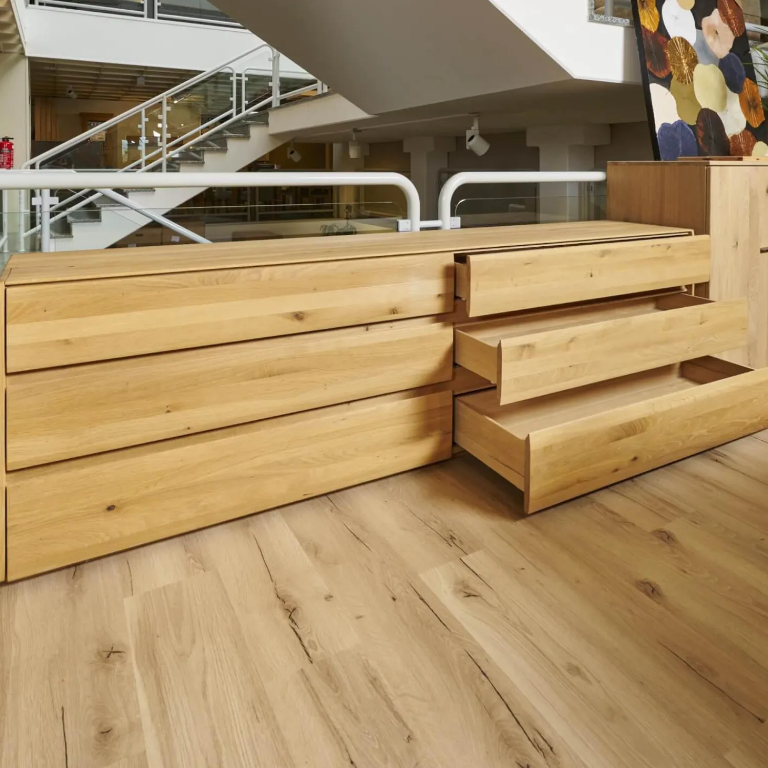 Wimmer Kommoden & Sideboards|Sideboard Nyon Rustikale Asteiche Massiv Bianco Geölt