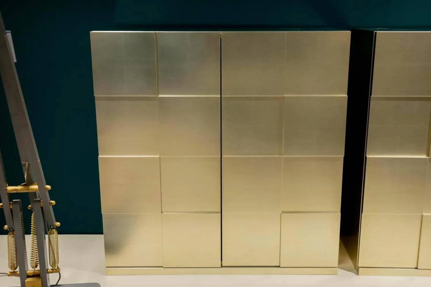 Capo D'Opera Kommoden & Sideboards|Sideboard Quadro Oberfläche Blattsilber Matt Innen Grün