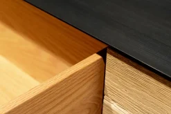 Riva Kommoden & Sideboards|Sideboard Rialto Fly Metal Fronten Eiche Vintage B3 Korpus und Wangen Eisen Titan Effekt