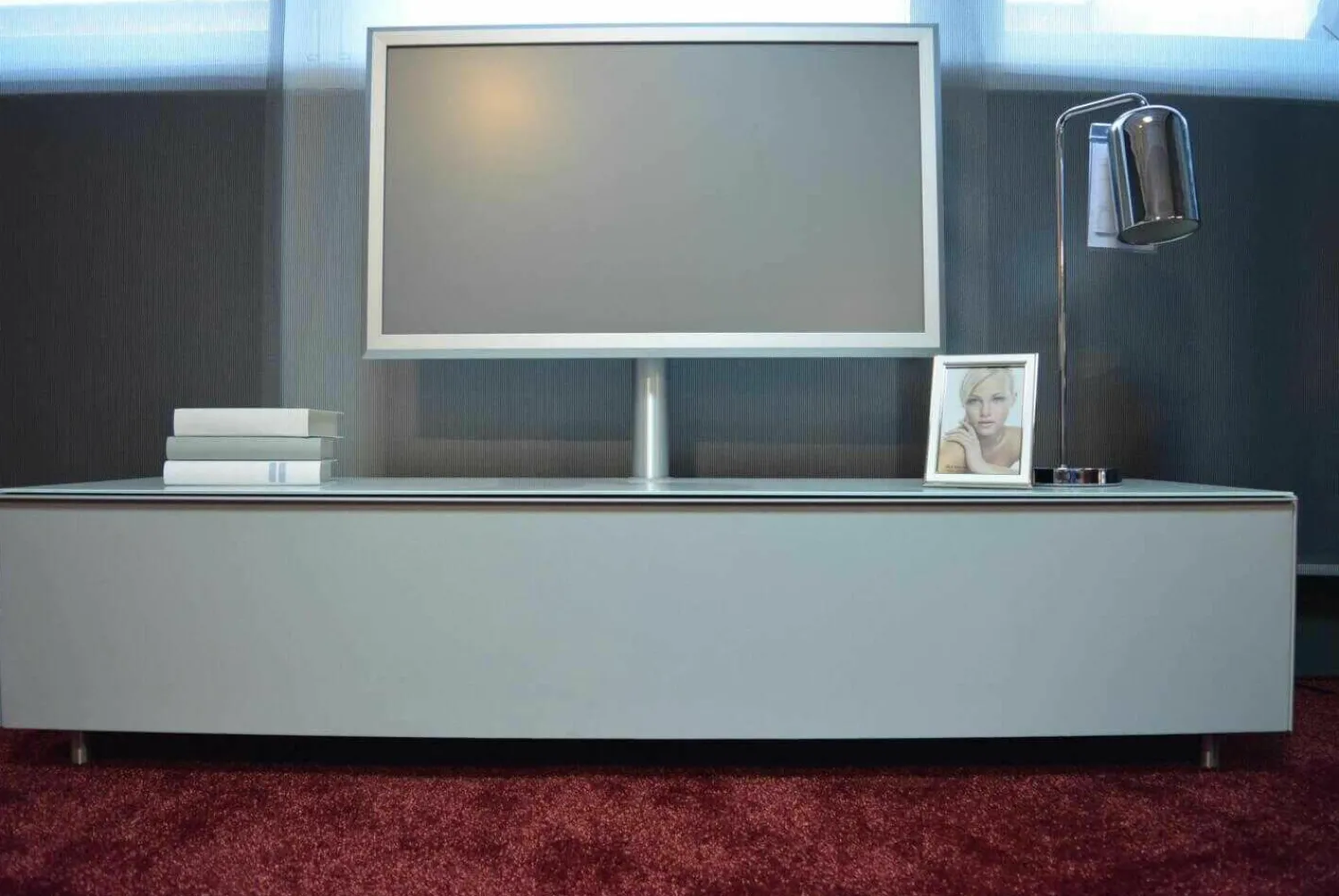 Spectral Smart Furniture Wohnwände & Tv-Lowboards|Sideboard Scala Silber Glas mit Rückwandbeleuchtung und TV-Halterung