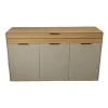 Natura Kommoden & Sideboards|Sideboard Scottsdale Lack Samtgrau Grau Wildeiche Soft Gebürstet