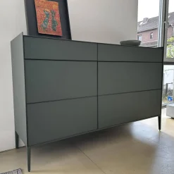 Rimadesio Kommoden & Sideboards|Sideboard Self Bold Glas Matt Verde Lichte 147 Grün Gestell Metall Verde Lichte 314 Grün Lackiert