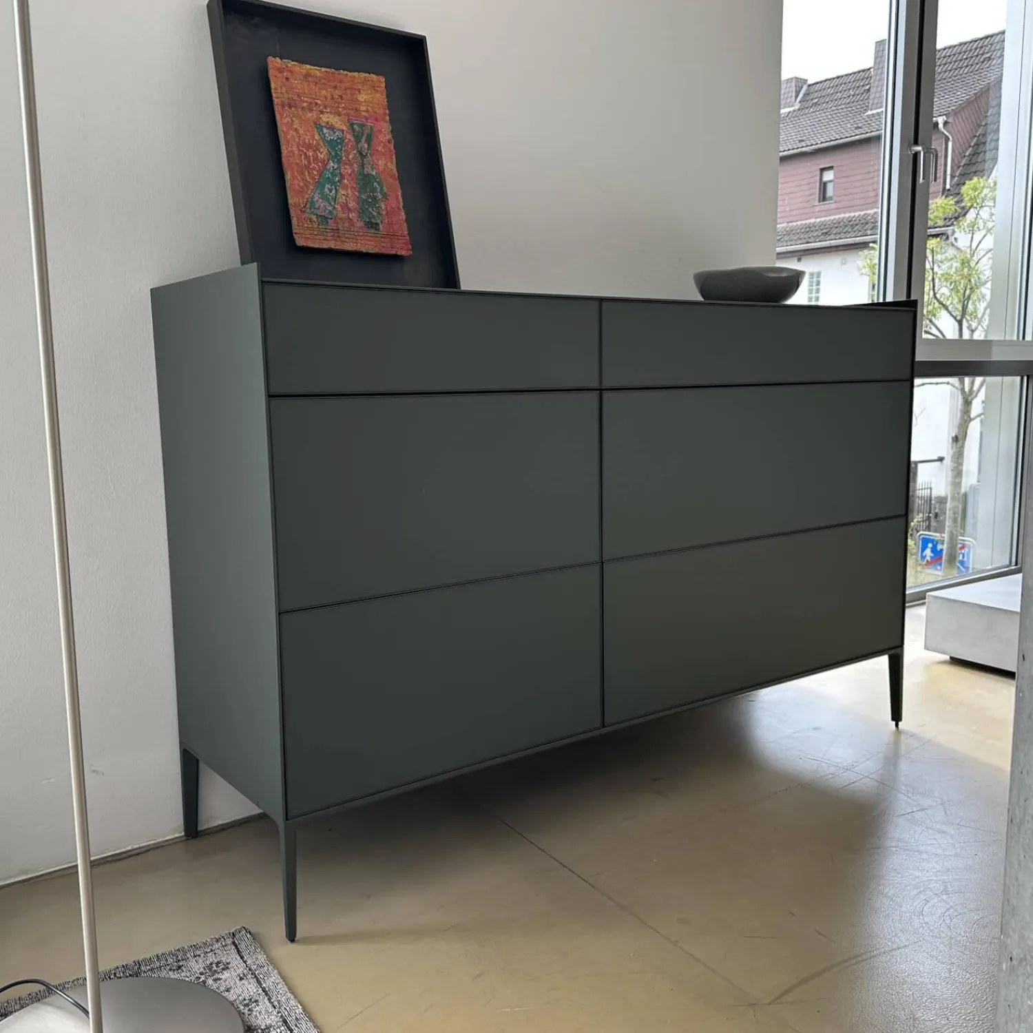 Rimadesio Kommoden & Sideboards|Sideboard Self Bold Glas Matt Verde Lichte 147 Grün Gestell Metall Verde Lichte 314 Grün Lackiert