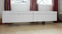 Piure Kommoden & Sideboards|Sideboard Side H o1 Hochglanz Weiß Kufengestell
