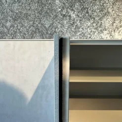 Kettnaker Kommoden & Sideboards|Sideboard Soma Beton Optik Grau Gestell Rundrohr Leuchtgelb Gelb Grün